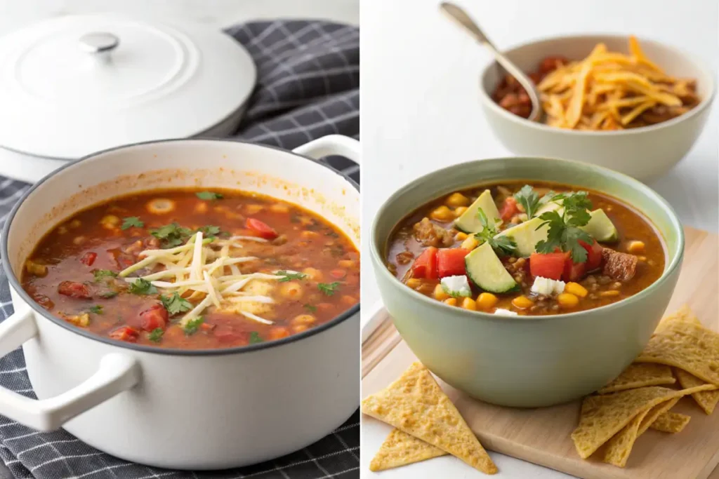 Traditional Mexican soups versus modern taco soup