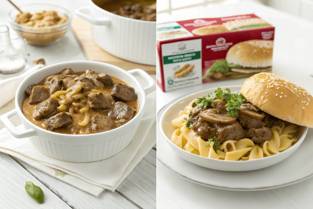 Comparison of Beef Stroganoff and Hamburger Helper Stroganoff